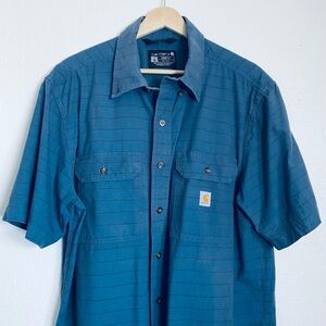 Carhartt Men's Blue Casual Button Down Shirt